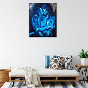 Obraz na plátně - Romantika v modrém - 40x50 cm