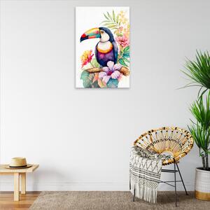 Obraz na plátně - Tukan na větvi - 40x60 cm - CZ výroba