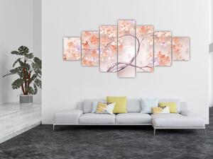 Obraz korálových květů stromu - abstrakt (210x100 cm)