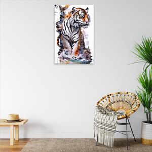 Obraz na plátně - Tygr na břehu - 40x60 cm - CZ výroba