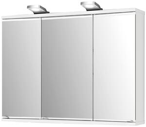 Jokey MDF skříňky LENA 80 Zrcadlová skříňka (galerka) - bílá - š. 80 cm, v. 64 cm vč. osvětlení, hl. 17 cm 112113420-0110