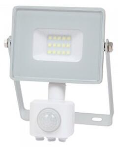V-TAC Profesionální bílý LED reflektor 10W s pohybovým čidlem se SAMSUNG čipy, Studená bílá 6000 - 6500K