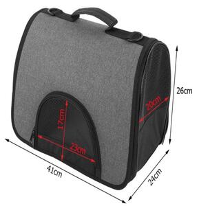 Přepravní taška pro kočky 41 cm - šedá