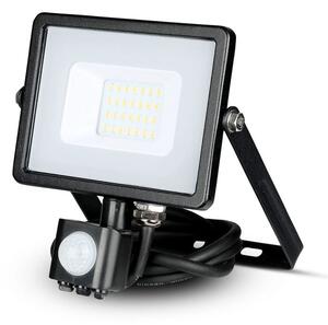 V-TAC Profesionální LED reflektor 20W s pohybovým čidlem se SAMSUNG čipy, Neutrální bílá 4000 - 4500K