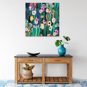 Obraz na plátně - Kaktusové pole - 40x40 cm - CZ výroba
