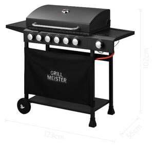 Grillmeister Plynový gril 6+1 boční hořák, 18 kW (100399659)