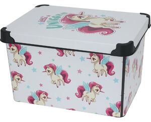 Dětský úložný box s víkem Unicorn, 41 x 30 x 24 cm, 22 l, plast