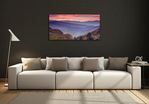 Fotoobraz na skle Západ slunce hory osh-67690811