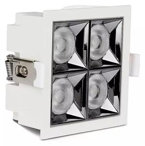 V-TAC Zapuštěné hranaté bílé LED svítidlo 16W 38° SAMSUNG čipy CRI90, Studená bílá 6000 - 6500K