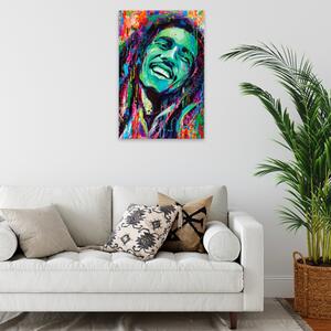 Obraz na plátně - Bob Marley v barvách - 40x60 cm