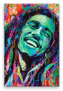Obraz na plátně - Bob Marley v barvách - 80x120 cm