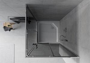 MEXEN - Rio sprchový kout, čtvercový, 90 x 90 cm - grafitová šedá - chrom + sprchová vanička, Rio - bílá - 860-090-090-01-40-4510