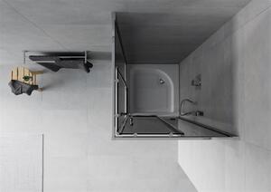 MEXEN - Rio sprchový kout, čtvercový, 70 x 70 cm - grafitová šedá - chrom + sprchová vanička, Rio - bílá - 860-070-070-01-40-4510
