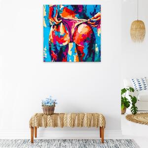 Obraz na plátně - Zadek v barvách - 40x40 cm