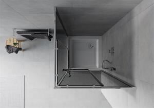 MEXEN - Rio sprchový kout, čtvercový, 80 x 80 cm - grafitová šedá - chrom + sprchová vanička, Rio - bílá - 860-080-080-01-40-4510