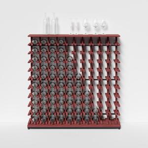 Raxi | Array 3310 table, Stojan na víno | 100 lahví Barva: Bordeaux