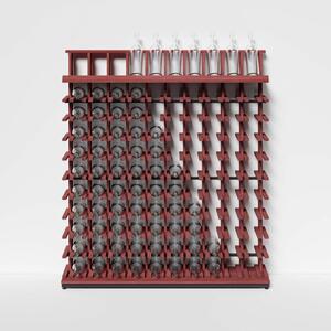 Raxi | Array 3410 display, Stojan na víno | 100 lahví Barva: Bordeaux