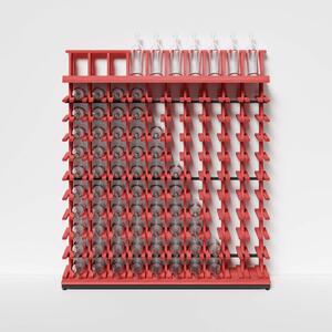 Raxi | Array 3410 display, Stojan na víno | 100 lahví Barva: Rosso