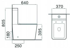 MEXEN - Cube kompakt WC sedátko se zpomalovacím mechanismem - bílá - 31014000