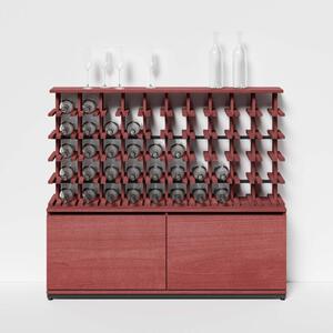 Raxi | Array 4250 shelf, Stojan na víno | 50 lahví Barva: Bordeaux