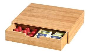 Organizér na čaje a kávové kapsle, 34 x 31 x 8 cm, bambus KESPER 58952