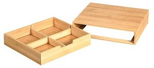 Organizér na čaje a kávové kapsle, 34 x 31 x 8 cm, bambus KESPER 58952