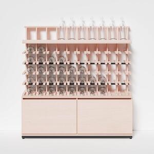 Raxi | Array 4450 display, Stojan na víno | 50 lahví Barva: Steam