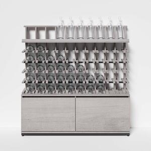 Raxi | Array 4450 display, Stojan na víno | 50 lahví Barva: Stone
