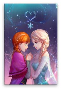 Obraz na plátně - Elsa a Anna - 80x120 cm - CZ výroba