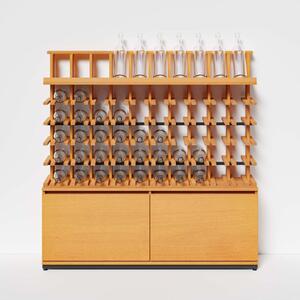 Raxi | Array 4450 display, Stojan na víno | 50 lahví Barva: Tangerine