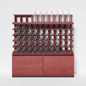 Raxi | Array 4450 display, Stojan na víno | 50 lahví Barva: Bordeaux