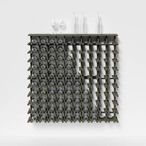 Raxi | Array 7011 shelf, Stojan na víno nástěnný | 100 lahví Barva: Olive