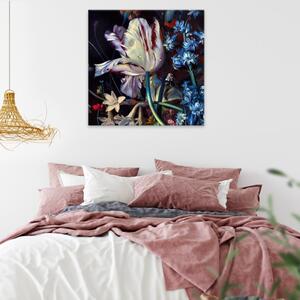 Obraz na plátně - Orosený tulipán - 40x40 cm