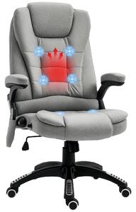 Vinsetto Kancelářská židle s vibrační masáží, ergonomická pracovní židle s topením, sklápěcí funkce, výškově nastavitelná exekutivní židle s dálkovým