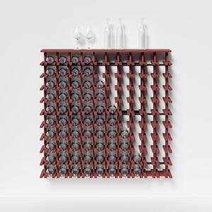 Raxi | Array 7011 shelf, Stojan na víno nástěnný | 100 lahví Barva: Bordeaux
