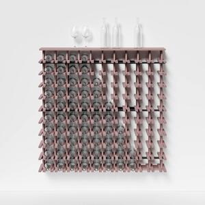 Raxi | Array 7011 shelf, Stojan na víno nástěnný | 100 lahví Barva: Pink Violet