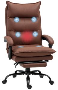Ergonomická kancelářská židle Vinsetto s masážní funkcí, opěrkou pro bedra, sklápěcí funkcí, nastavitelným výškovým podstavcem a otočným mechanismem 3
