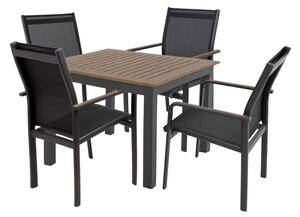 Doppler EXPERT WOOD Plus - zahradní hliníková sedací souprava 4+1