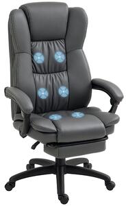 Vinsetto Kancelářská Židle s Masážní Funkcí, Ergonomická Pracovní Židle s Funkcí Otočení, Výškově Nastavitelná Exekutivní Židle s Otočnou Funkcí, Opěr