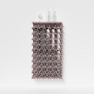 Raxi | Array 7051 shelf, Stojan na víno nástěnný | 50 lahví Barva: Pink Violet