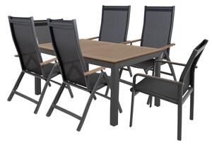 Doppler EXPERT WOOD Plus - zahradní hliníková sedací souprava 4+2+1