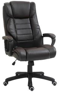 Vinsetto kancelářská židle s masážní funkcí, ergonomická exekutivní židle s vibrační masáží, sklopná funkce, výškově nastavitelná kancelářská otočná ž