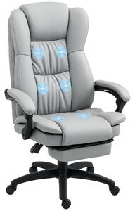 Vinsetto kancelářská židle s masážní funkcí, ergonomická kancelářská židle s funkcí sklonu, výškově nastavitelná exekutivní židle s otočnou funkcí, po