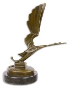 Bronzová socha soška - Čáp bílý pták - art deco