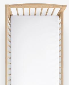 Goldea bavlněné prostěradlo do dětské postýlky - bílé 60 x 120 cm