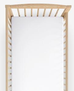 Goldea bavlněné prostěradlo do dětské postýlky - bílé 70 x 140 cm