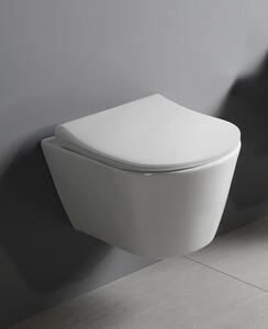 Sapho AVVA SHORT závěsná WC mísa, Rimless, 35,5x49cm, bílá