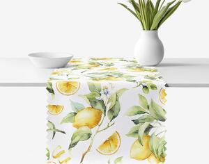 Goldea běhoun na stůl teflonový - citrony 50x160 cm