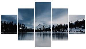 Obraz - Na zamrzlém jezeře (125x70 cm)