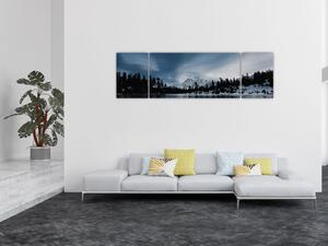 Obraz - Na zamrzlém jezeře (170x50 cm)